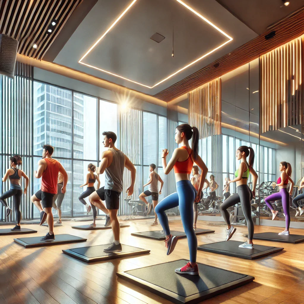 Görsel: Modern Bir Spor Salonunda Yapılan Bir Grup Dersi