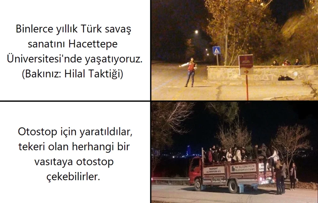 Görsel: Beytepe'deki Otostop Kültürüne Örnekler