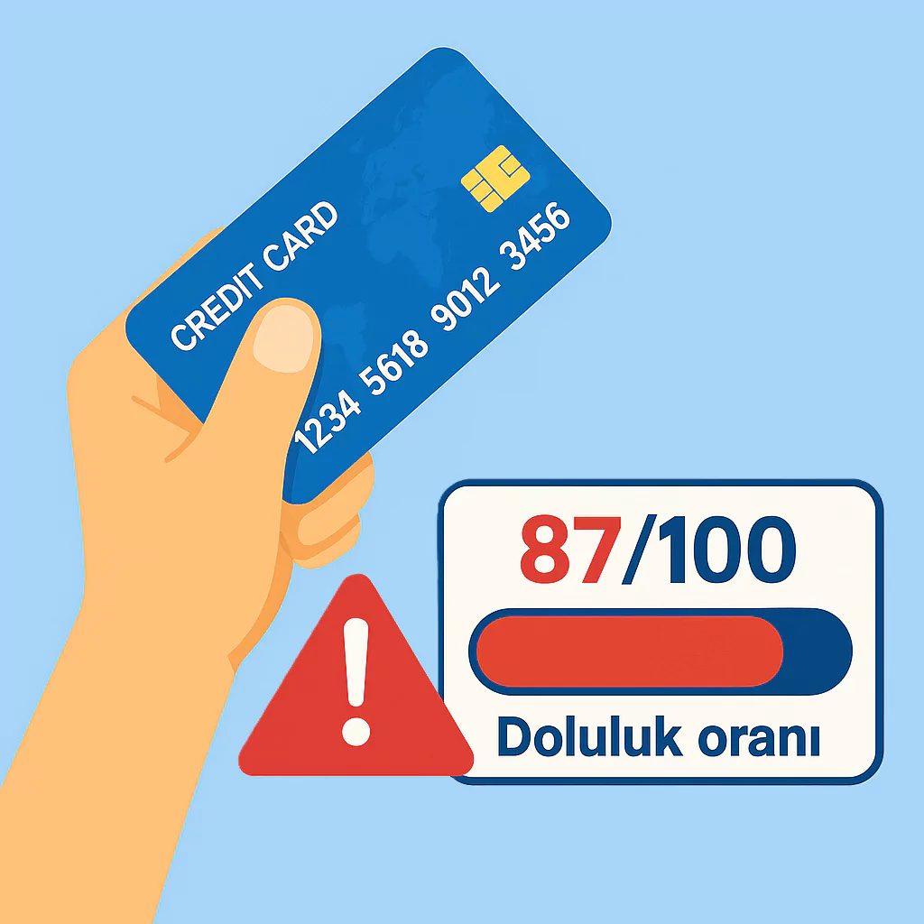Görsel: Kredi Kartı Limiti Doluluk Oranı Düşürülerek Kredi Skoru Yükseltme