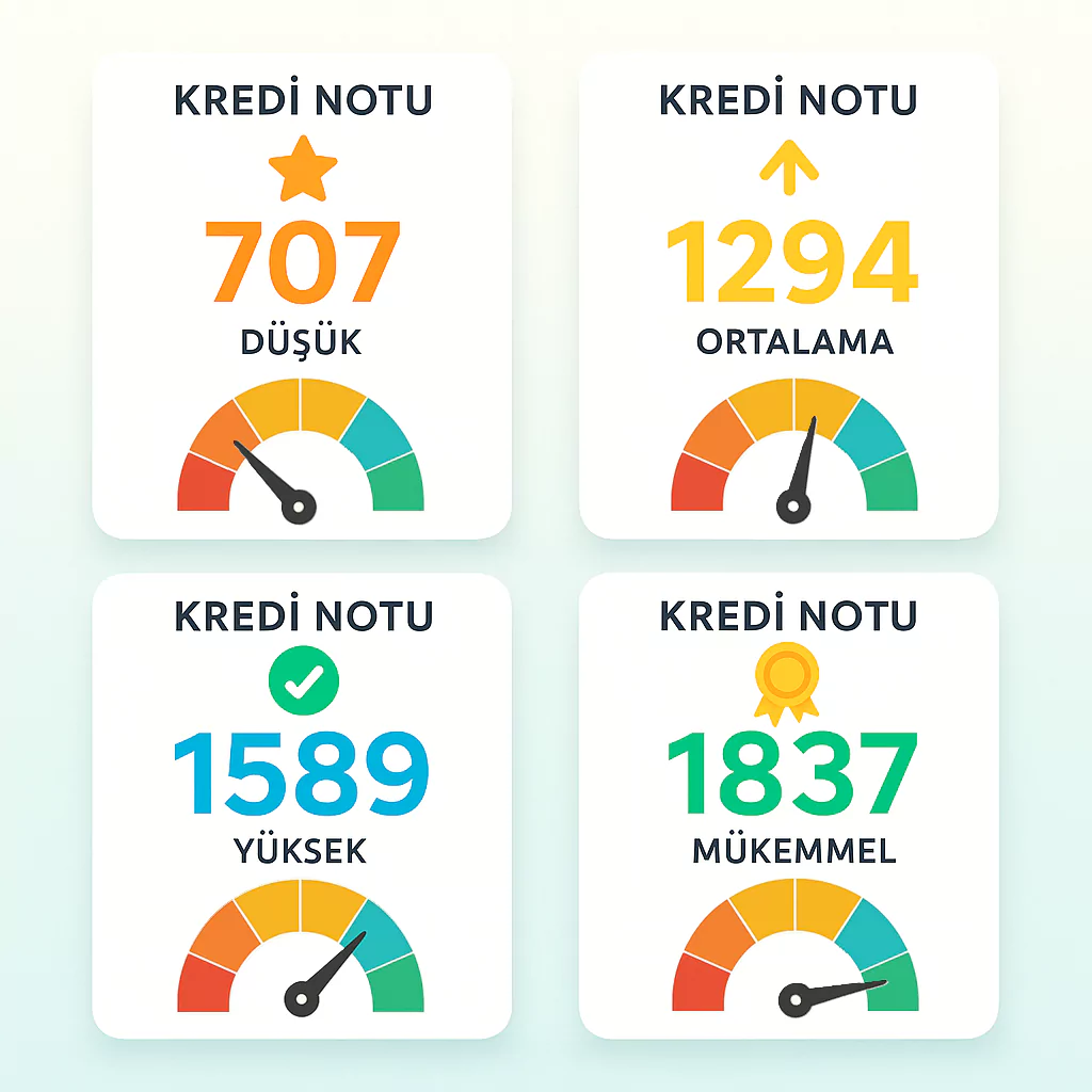 Görsel: Kredi Notu Aralıkları ile Kişisel Finans Skoru Sınıflandırması