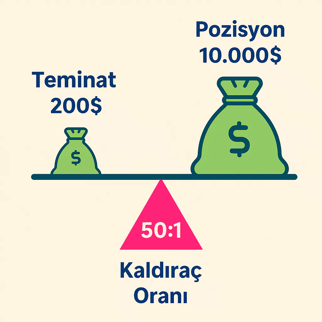 Görsel: Kaldıraçlı İşlemlerde Teminat ve Pozisyon Dengesi