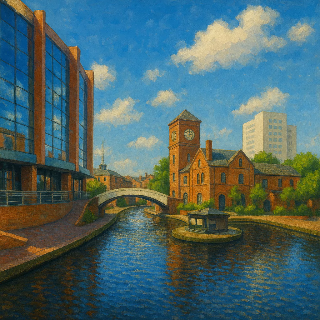 Görsel: Gas Street Basin Su Kanalları, Birmingham / İngiltere