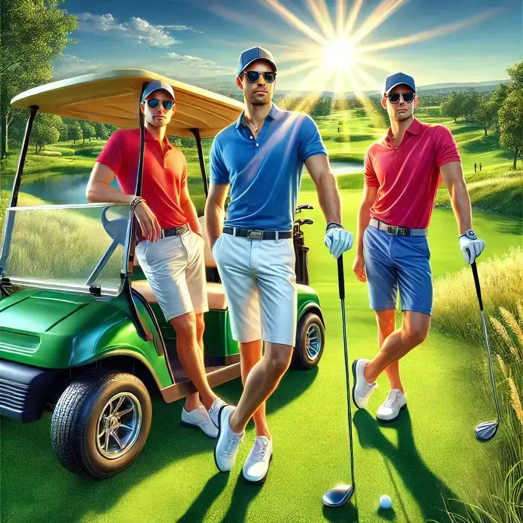 Görsel: Güneş Bir Günde Golf Oynayan Neşeli Bir Ekip