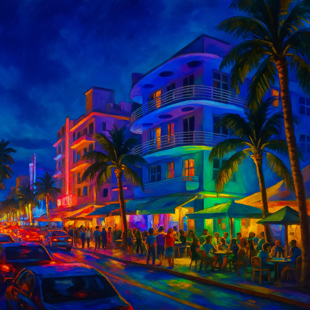 Görsel: Ocean Drive, Miami / Amerika