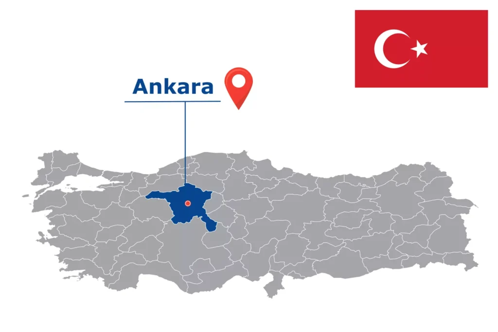 Görsel: Ankara'nın Türkiye İçindeki Konumu (© iStock.com / kesamsak)