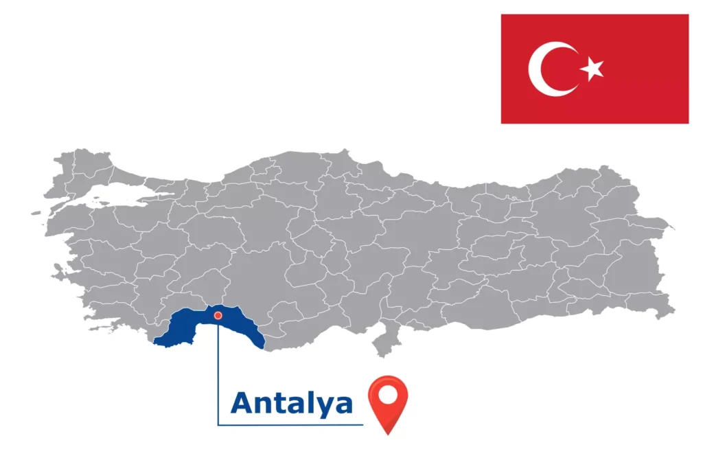 Görsel: Antalya'nın Türkiye İçindeki Konumu (© iStock.com / kesamsak)