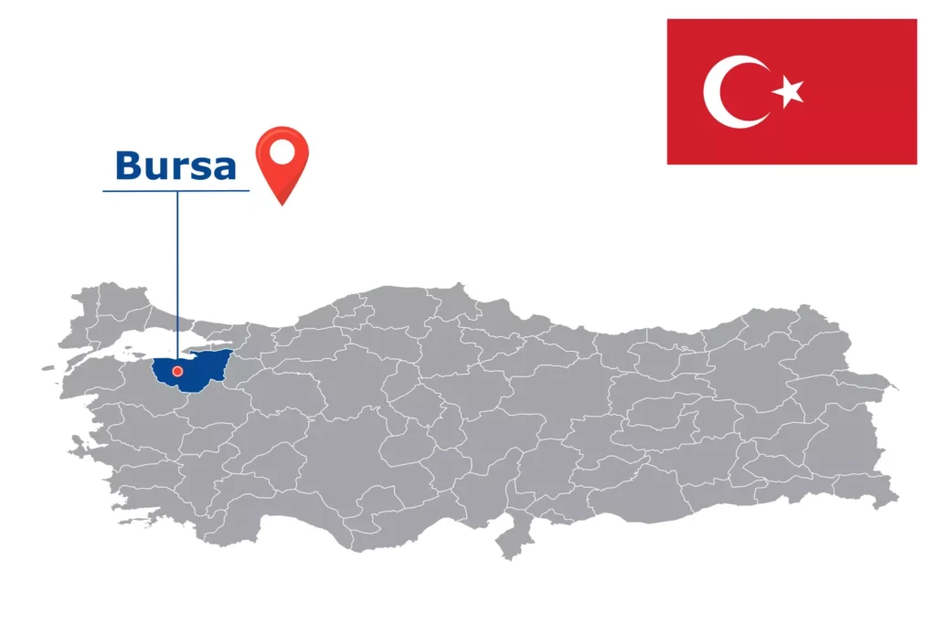 Görsel: Bursa'nın Türkiye İçindeki Konumu (© iStock.com / kesamsak)