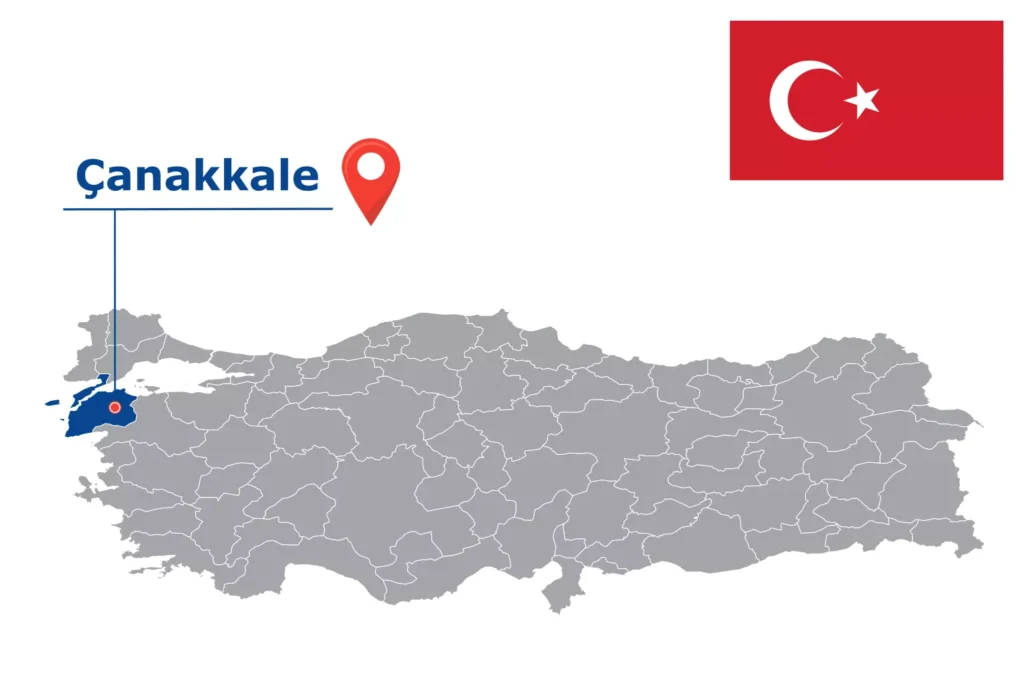 Görsel: Çanakkale'nin Türkiye İçindeki Konumu (© iStock.com / kesamsak)