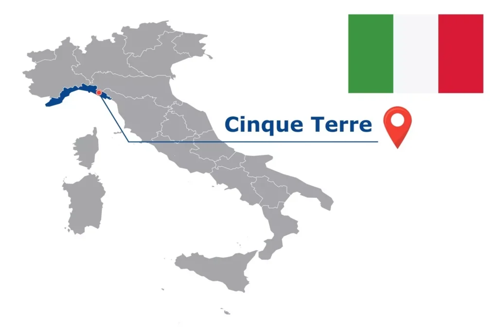 Görsel: Cinque Terre'nin İtalya İçindeki Konumu (© iStock.com / kesamsak)