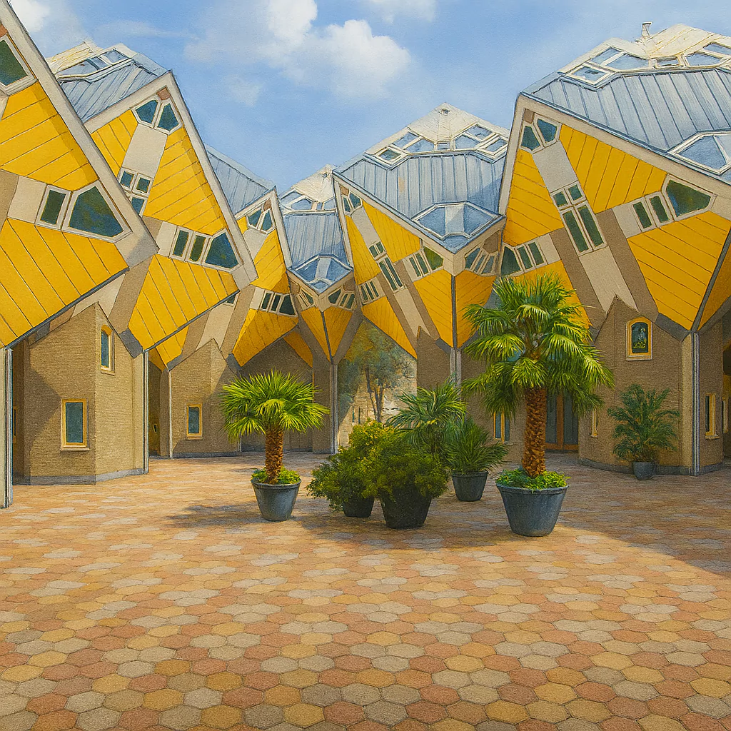 Görsel: Küp Evler, Rotterdam / Hollanda