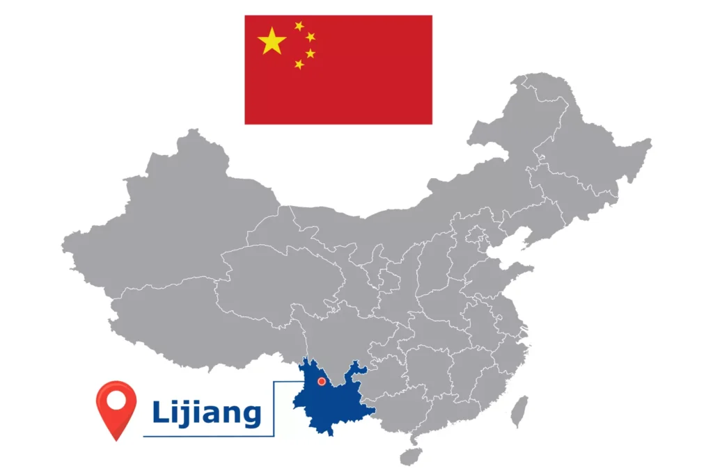 Görsel: Lijiang'ın Çin İçindeki Konumu (© iStock.com / kesamsak)