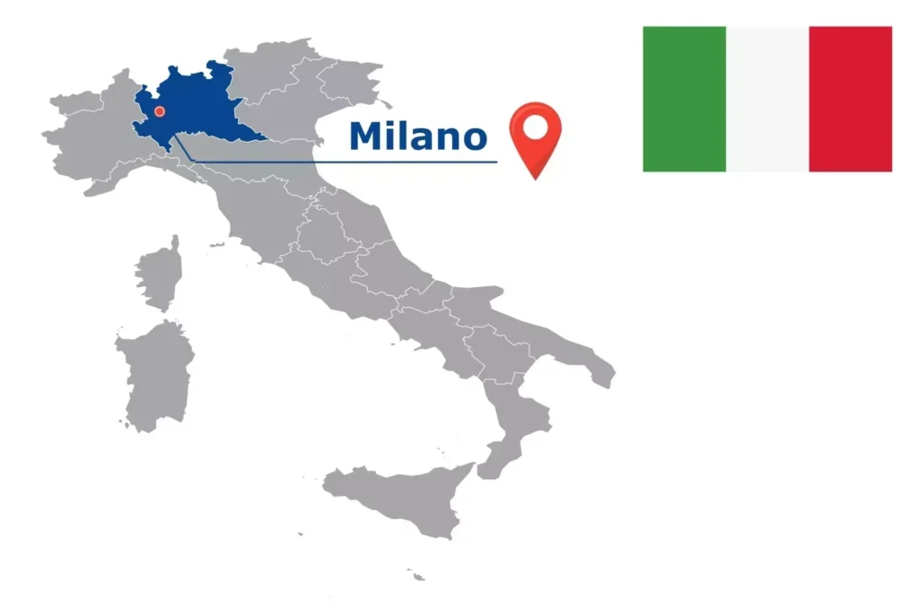 Görsel: Milano'nun İtalya İçindeki Konumu (© iStock.com / kesamsak)
