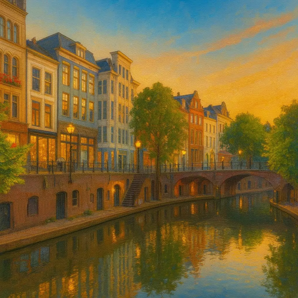 Görsel: Oudegracht, Utrecht / Hollanda