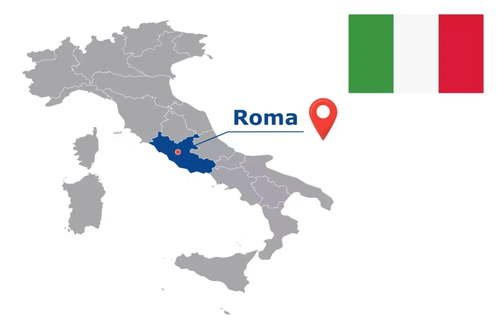 Görsel: Roma'nın İtalya İçindeki Konumu (© iStock.com / kesamsak)