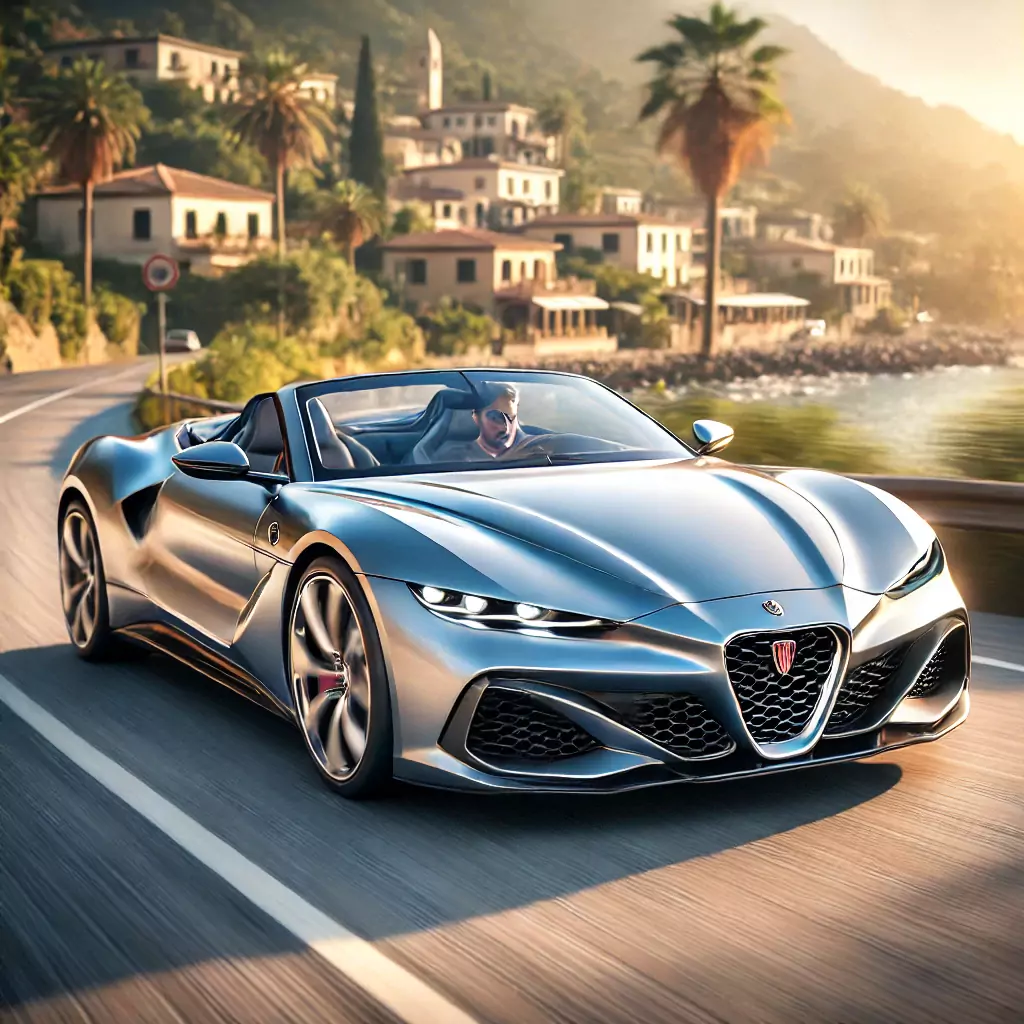 Görsel: Spor ve Aerodinamik Bir Cabrio (Convertible) Otomobil
