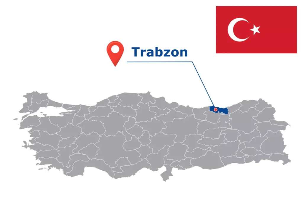 Görsel: Trabzon'un Türkiye İçindeki Konumu (© iStock.com / kesamsak)