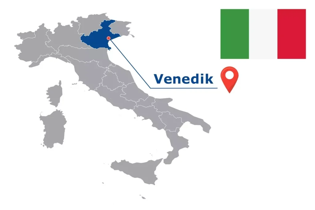 Görsel: Venedik'in İtalya İçindeki Konumu (© iStock.com / kesamsak)