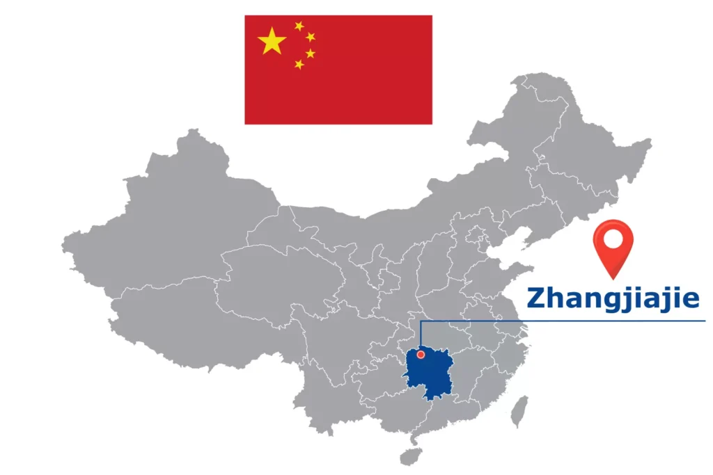 Görsel: Zhangjiajie’nin Çin İçindeki Konumu (© iStock.com / kesamsak)