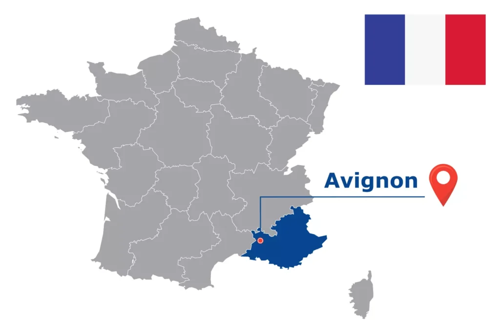 Görsel: Avignon'un Fransa İçindeki Konumu (© iStock.com / kesamsak)