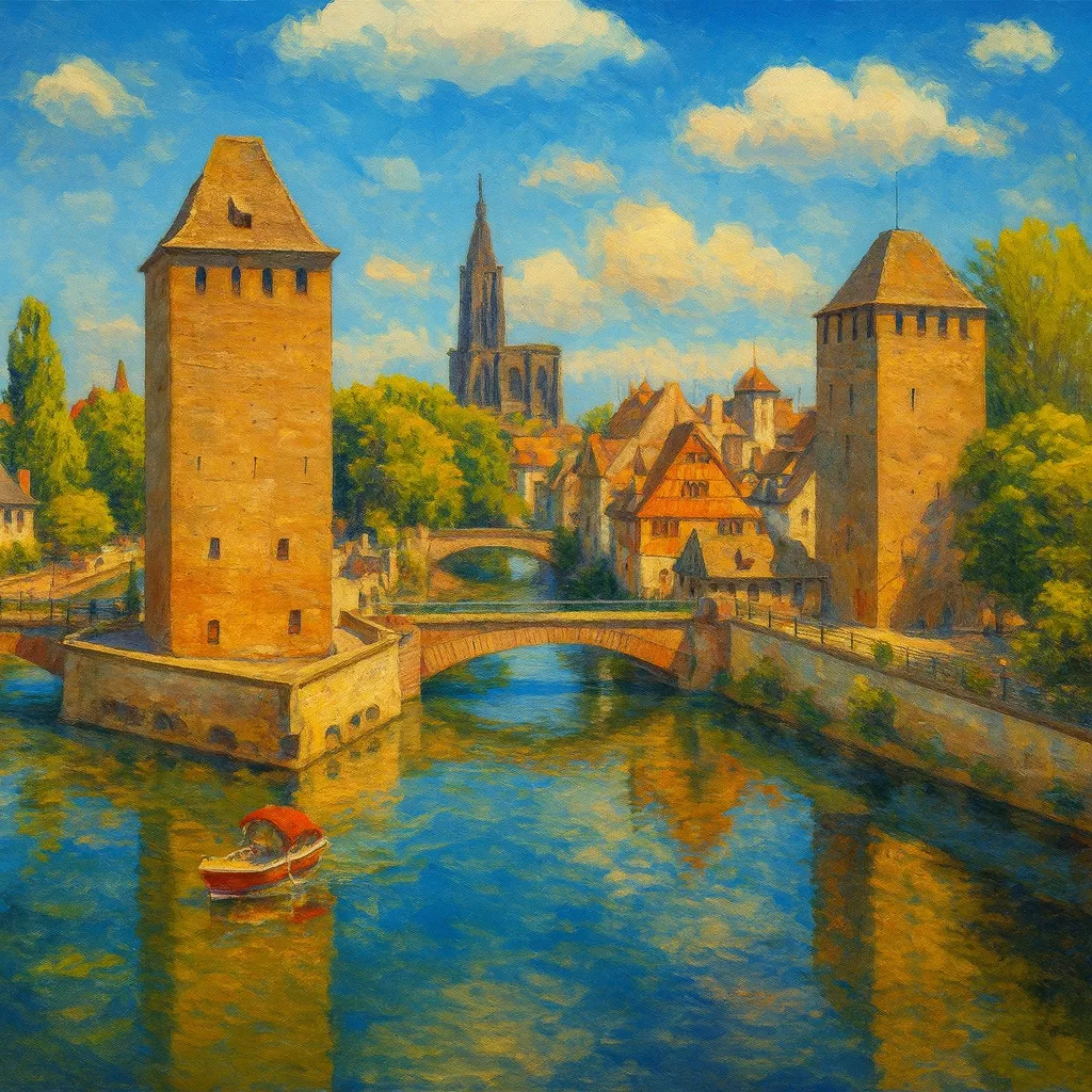 Görsel: Barrage Vauban ve Ponts Couverts, Strasbourg / Fransa