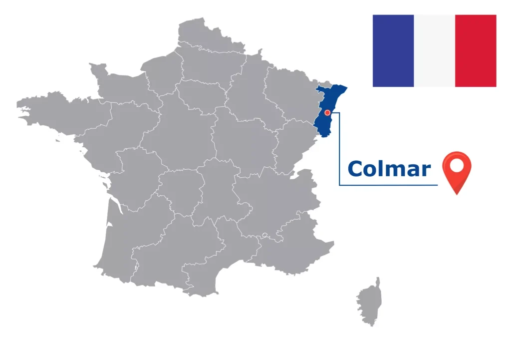 Görsel: Colmar'ın Fransa İçindeki Konumu (© iStock.com / kesamsak)