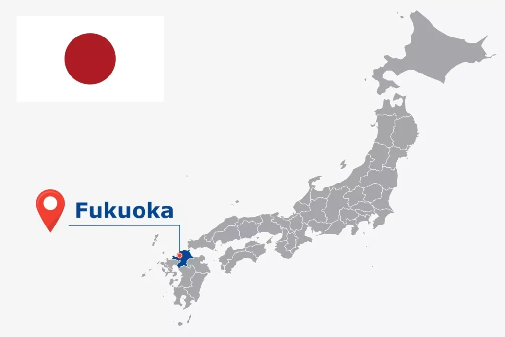 Görsel: Fukuoka'nın Japonya İçindeki Konumu (© iStock.com / kesamsak)