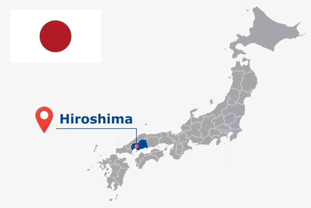 Görsel: Hiroşima'nın Japonya İçindeki Konumu (© iStock.com / kesamsak)