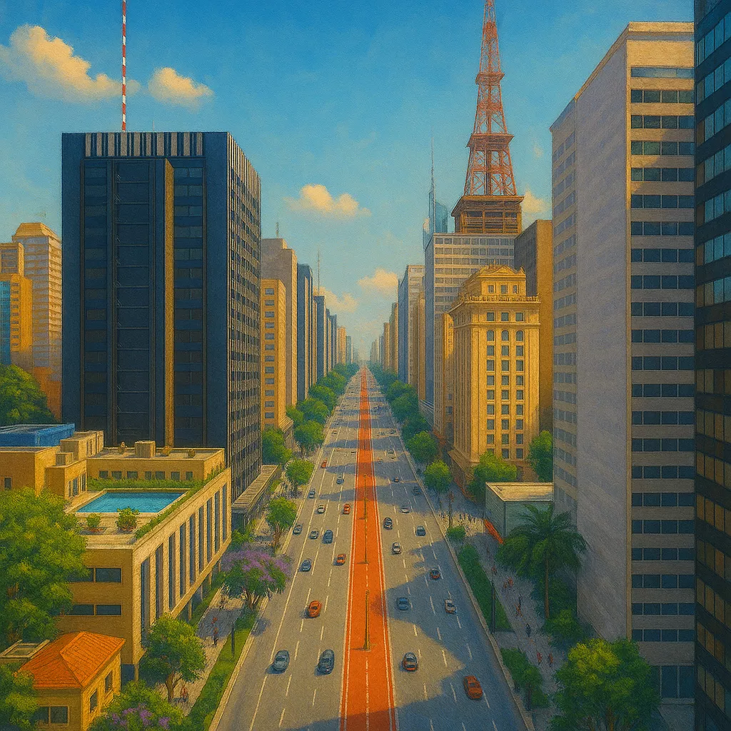 Görsel: Paulista Bulvarı, São Paulo / Brezilya