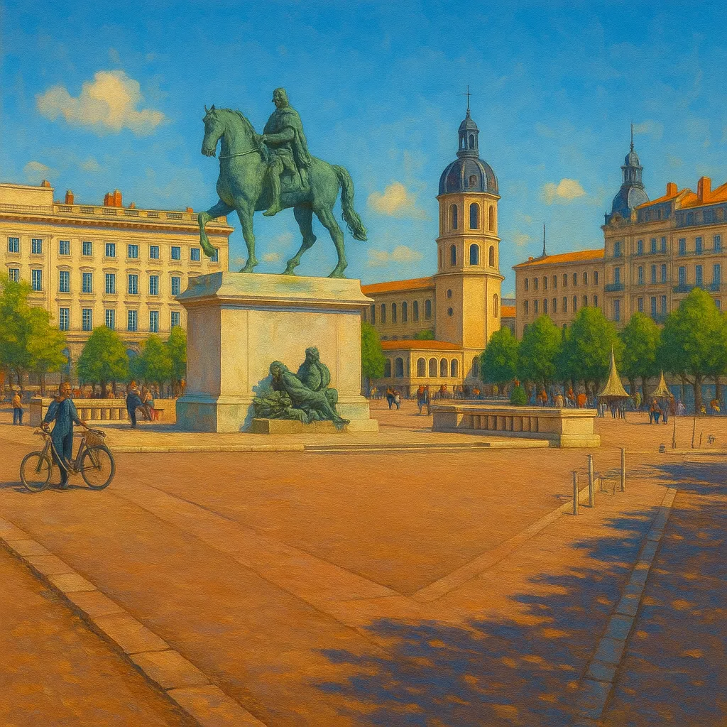 Görsel: Place Bellecour Meydanı, Lyon / Fransa