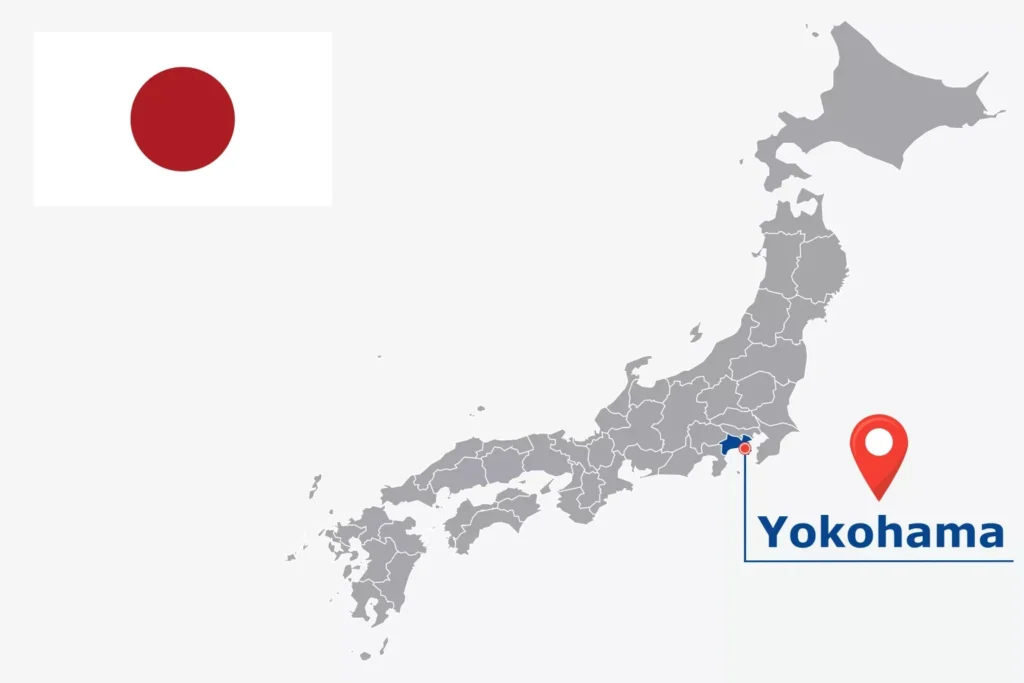 Görsel: Yokohama'nın Japonya İçindeki Konumu (© iStock.com / kesamsak)