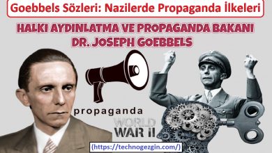 Goebbels Sözleri: Nazilerde Propaganda İlkeleri