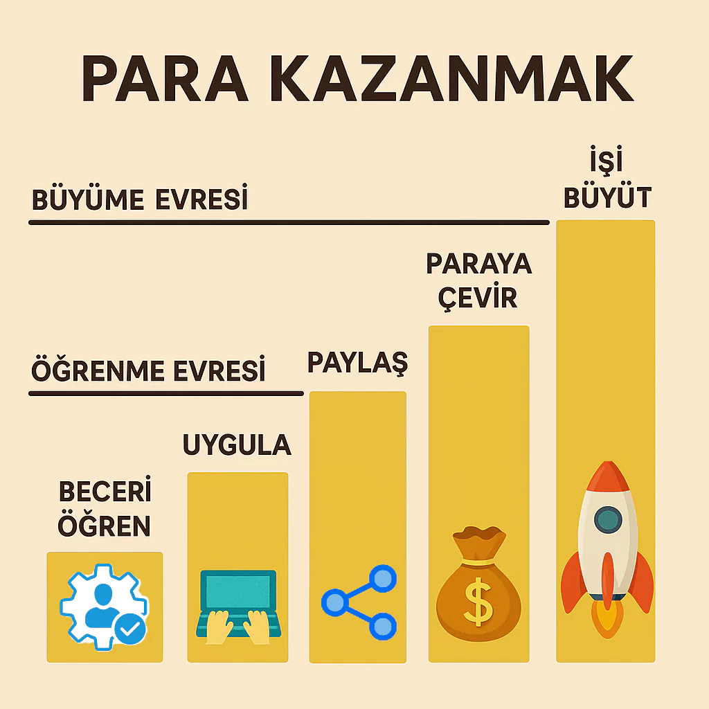 Görsel: Para Kazanmanın Aşamaları ve Evreleri