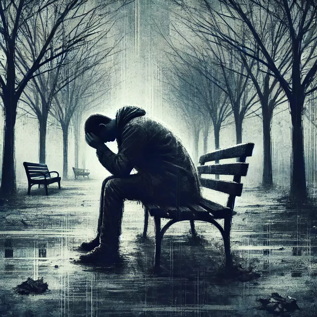 Mutsuz Yaşam ve Depresyon Belirtileri İçeren Bir Görsel
