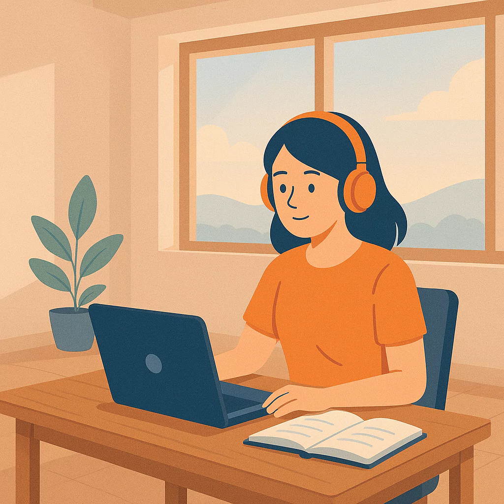 Görsel: Modern Online Eğitimi Temsil Eden Bir Sahne