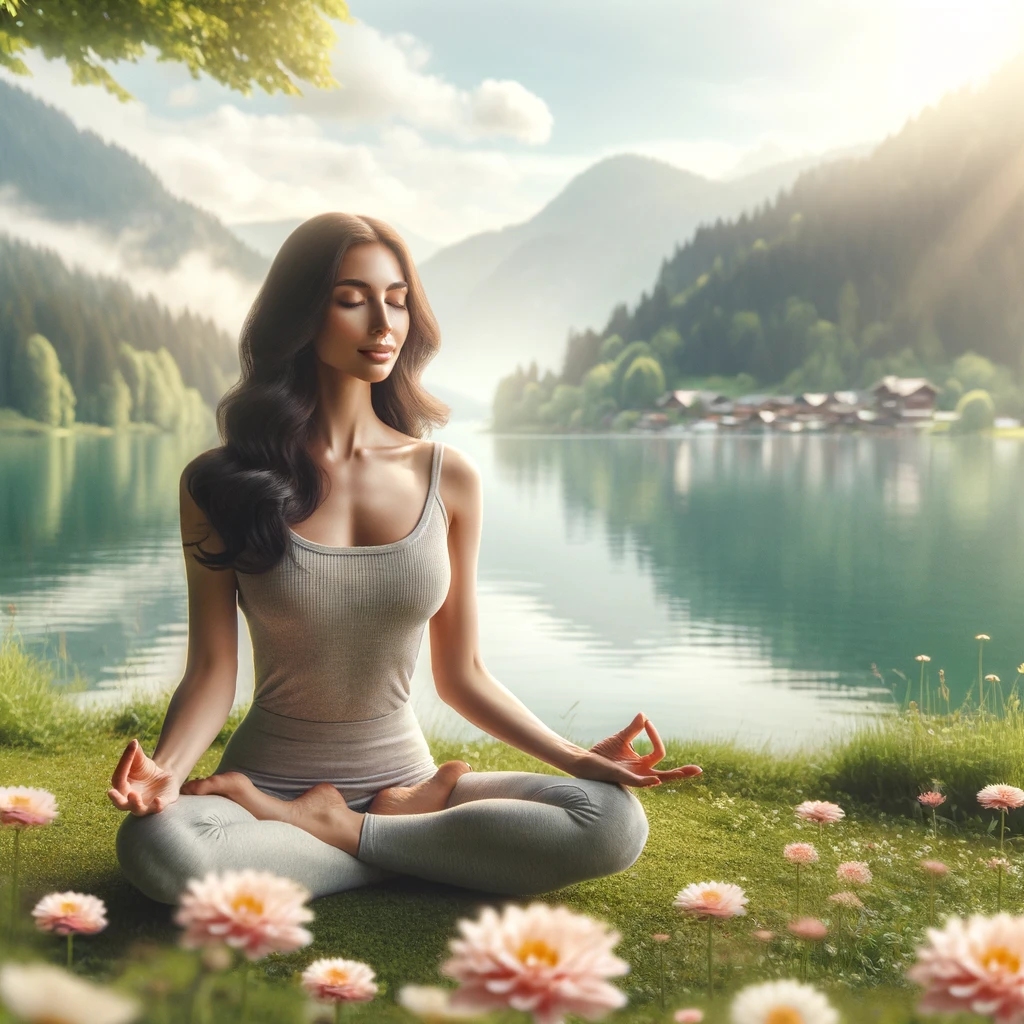Görsel: Rahatlamak İçin Meditasyon Yapan Bir Kadın