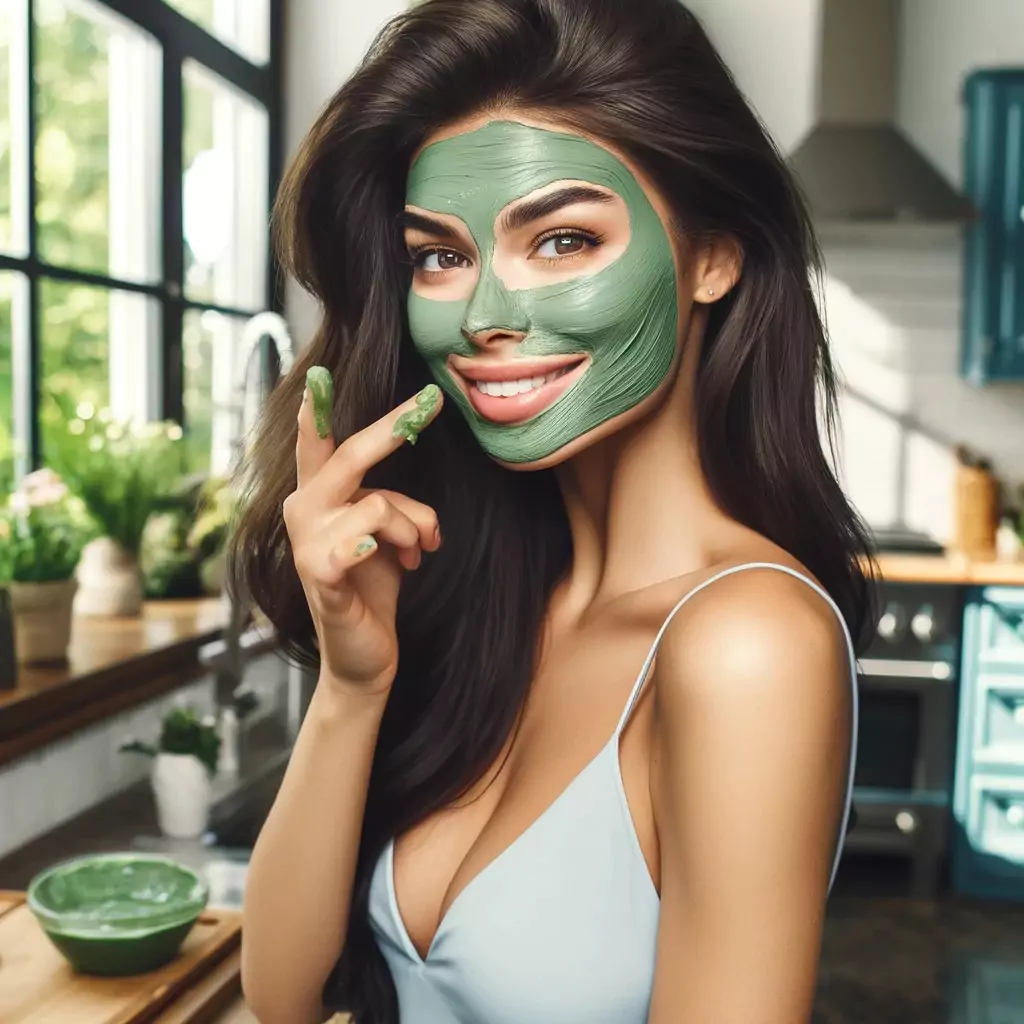 Görsel: Kil Maskesi İle Peeling İşlemi Yapan Bir Kadın