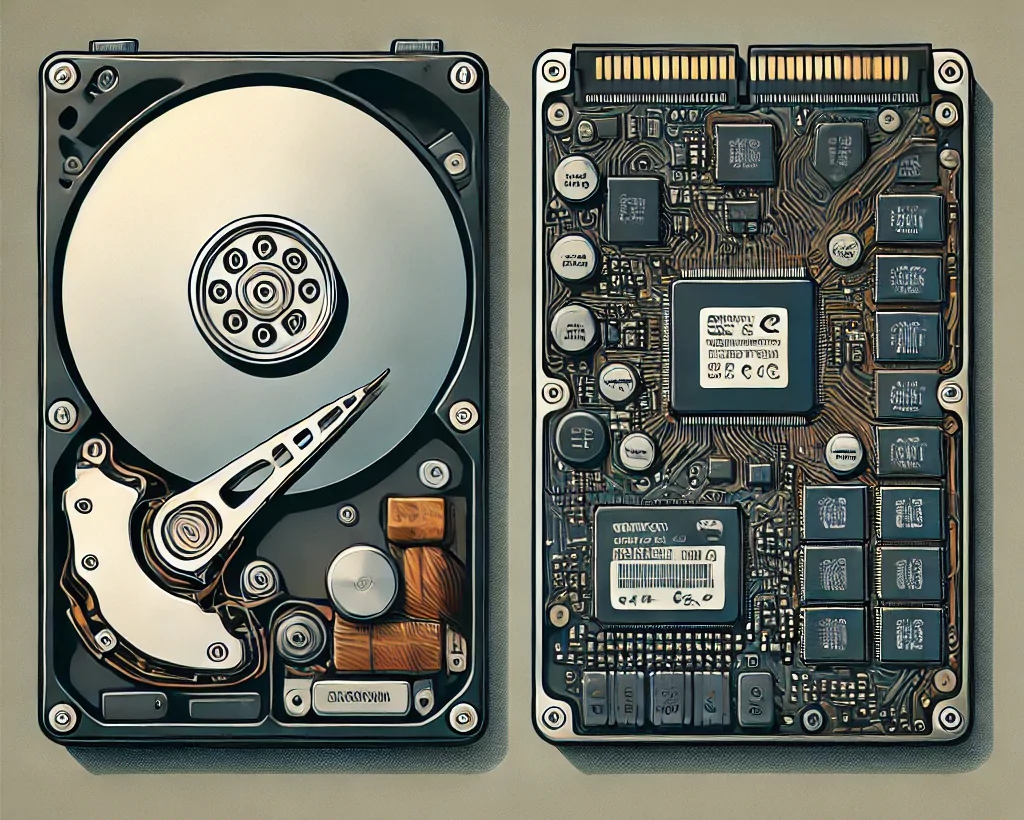 Görsel: HDD ve SSD Hard Disklerin İçten Görünümü