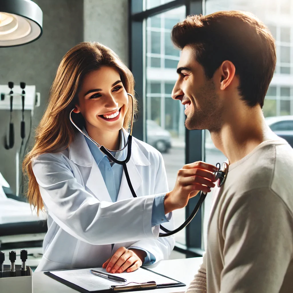 Görsel: Hastasını Muayene Eden Genç Bir Doktor