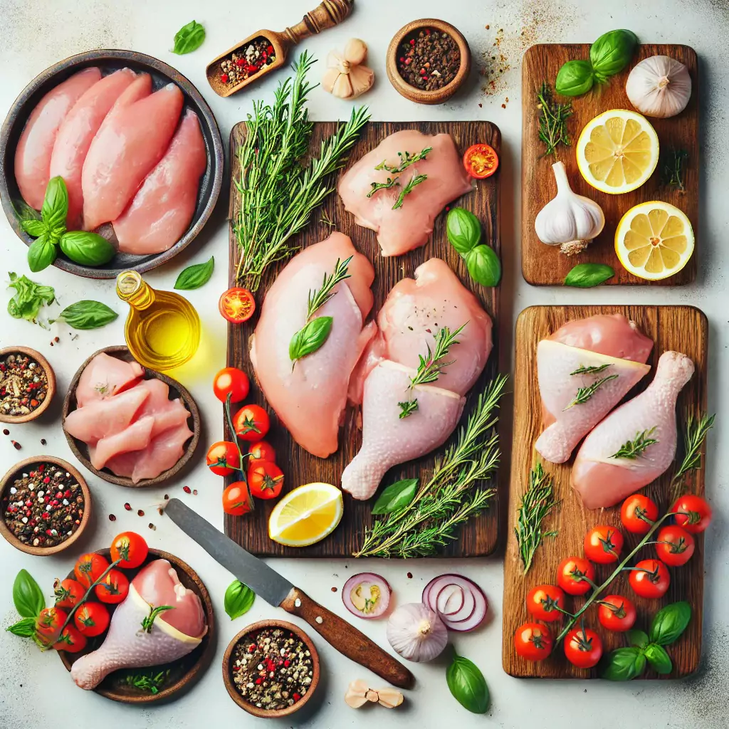 Yüksek Miktarda Protein İçeren Besinlerden Kümes Hayvanları ve Beyaz Et