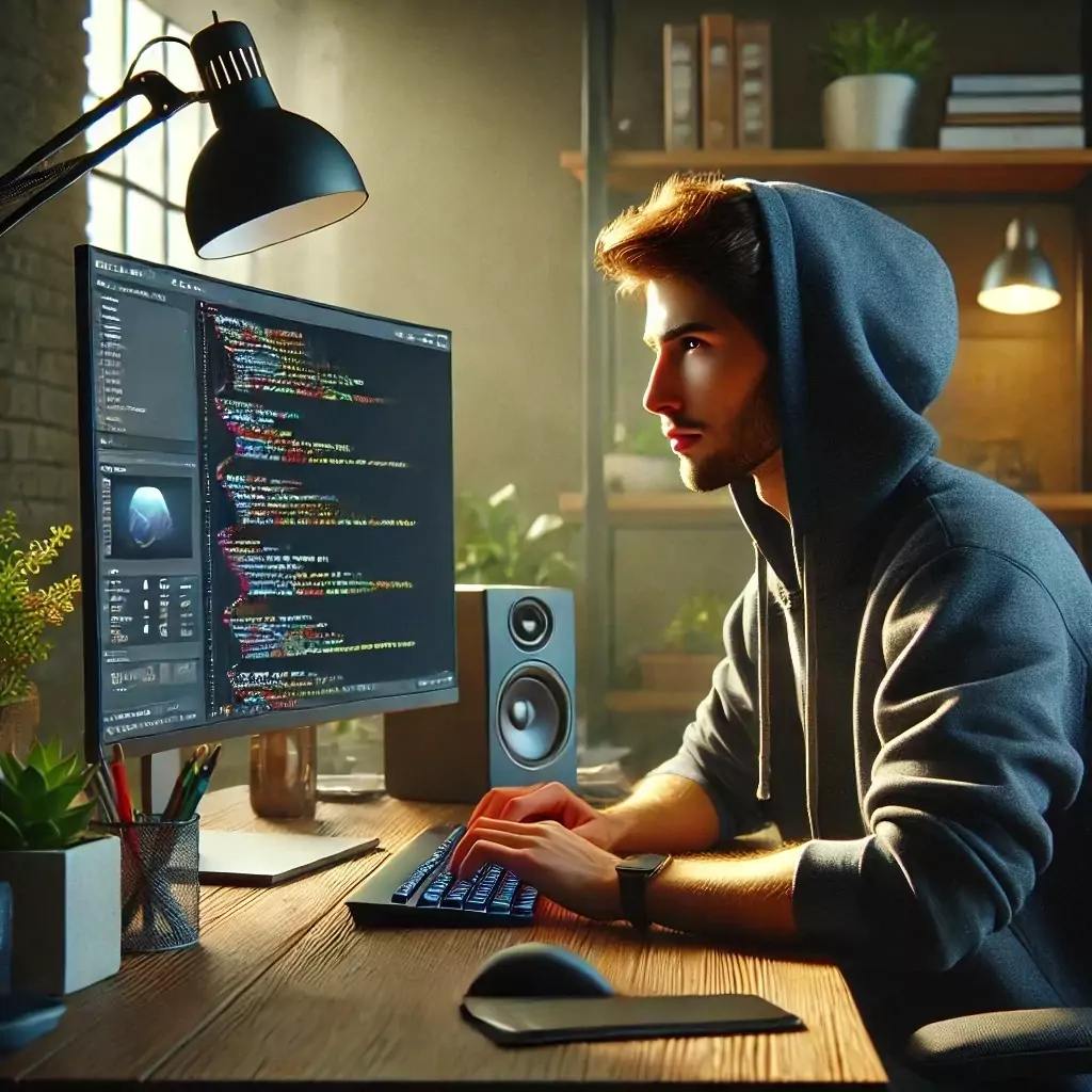 Görsel: Programlama İle Boş Zamanını Değerlendiren Bir Adam