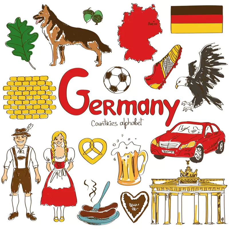 Görsel: Alman Kültürünün Başlıca Sembolleri (© Annykos | Dreamstime.com)