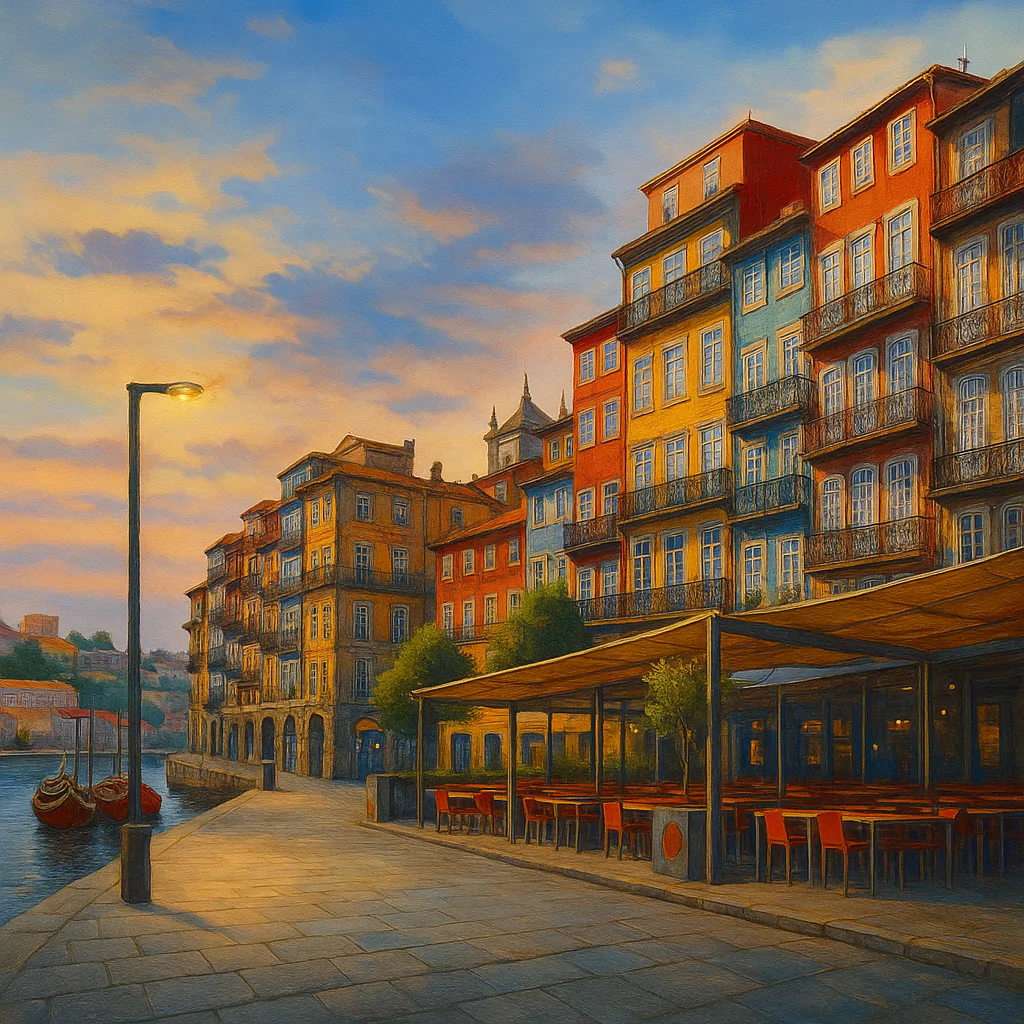 Görsel: Ribeira Meydanı, Porto / Portekiz