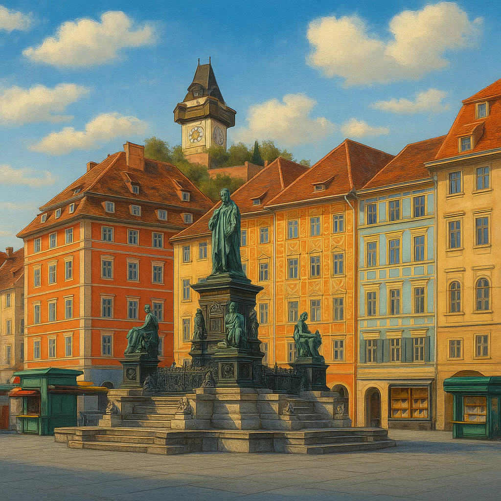 Görsel: Graz Eski Şehir (Altstadt), Graz / Avusturya