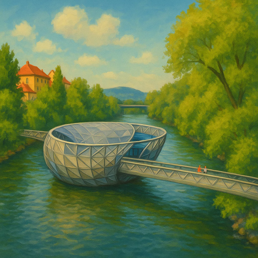 Görsel: Mur Adası (Murinsel), Graz / Avusturya