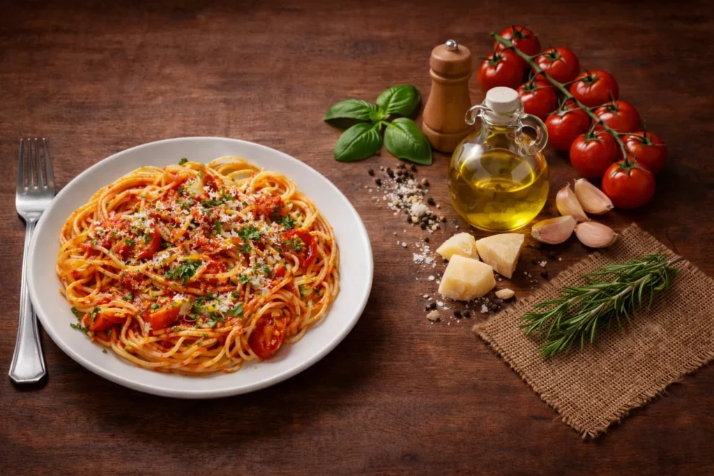 Görsel: Basit Malzemelerle Hazırlanan Cucina Povera Tarzı Spagetti