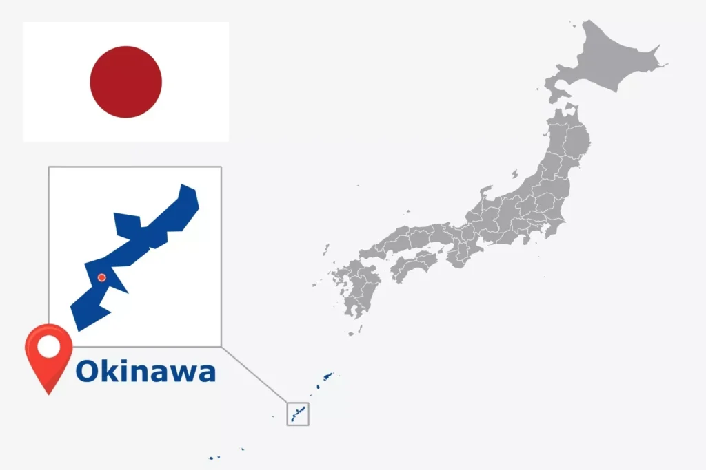 Görsel: Okinawa'nın Japonya İçindeki Konumu (© iStock.com / kesamsak)