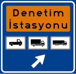 Görsel: Karayolu Denetim İstasyonu (Sol) (B-63b) Trafik Levhası