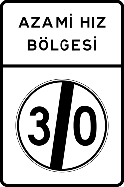 Görsel: Azami Hız Bölgesi Sonu (TT-33b) Trafik Levhası