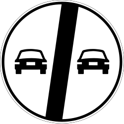 Görsel: Geçme Yasağı Sonu (TT-34a) Trafik Levhası