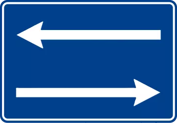 Görsel: İki Yönlü Yol (B-52b) Trafik Levhası